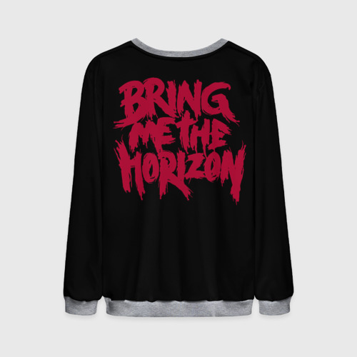 Мужской свитшот 3D Bring me the horizon dinosaurs, цвет меланж - фото 2