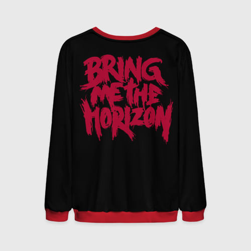 Мужской свитшот 3D Bring me the horizon dinosaurs, цвет красный - фото 2