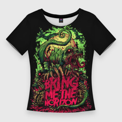 Женская футболка 3D Slim Bring me the horizon dinosaurs