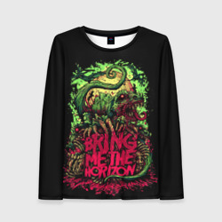 Женский лонгслив 3D Bring me the horizon dinosaurs