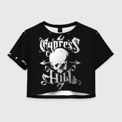 Женская футболка Crop-top 3D Cypress Hill - skull arrows