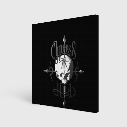 Холст квадратный Cypress Hill - arrows skull, цвет 3D печать