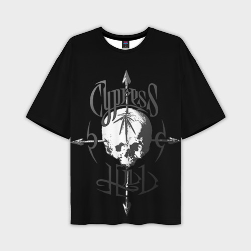 Мужская футболка oversize 3D Cypress Hill - arrows skull, цвет 3D печать