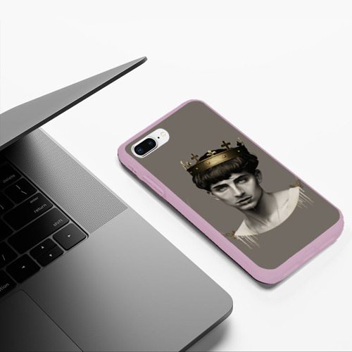 Чехол для iPhone 7Plus/8 Plus матовый Король Тимоти, цвет розовый - фото 5