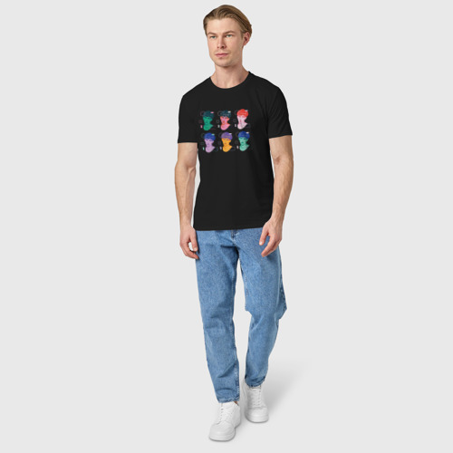 Мужская футболка хлопок Тимоти Шаламе арт, цвет черный - фото 5