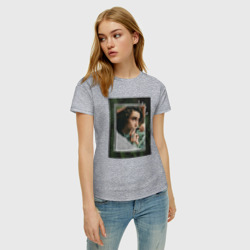 Женская футболка хлопок Тимоти Шаламе с губной гармошкой - фото 2