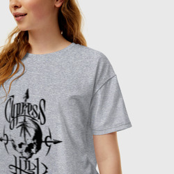 Женская футболка хлопок Oversize Cypress Hill - album logo - фото 2