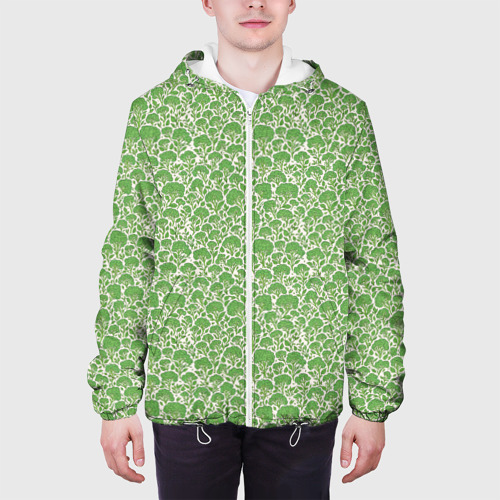 Мужская куртка 3D Паттерн брокколи, цвет 3D печать - фото 4