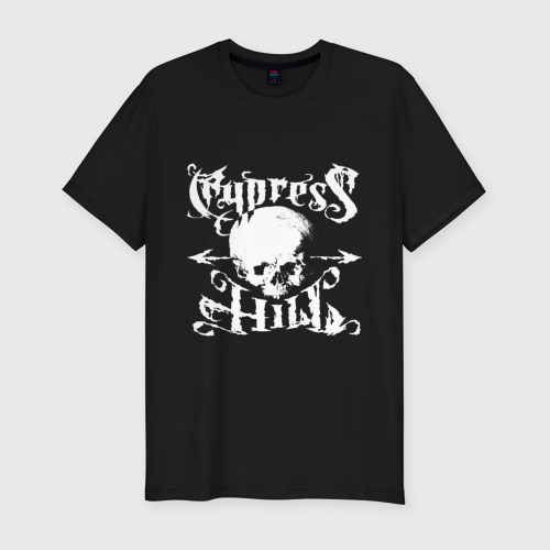 Мужская футболка хлопок Slim Cypress Hill - logo, цвет черный