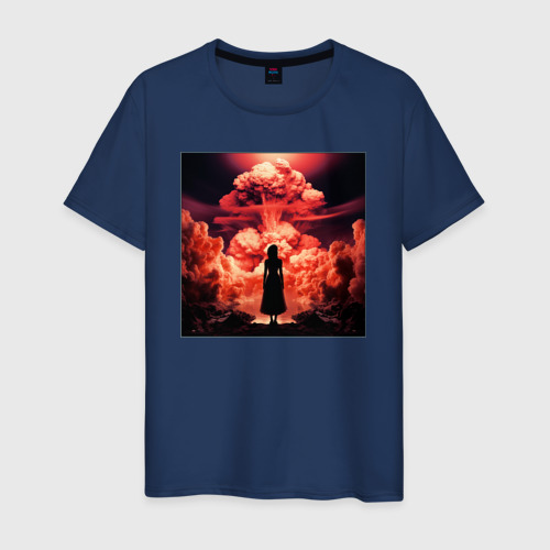 Мужская футболка из хлопка с принтом End of world, вид спереди №1