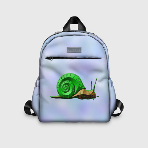 Детский рюкзак 3D Улитка с зеленой раковиной