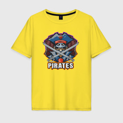 Мужская футболка хлопок Oversize Pirates team