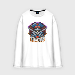 Женский лонгслив oversize хлопок Pirates team