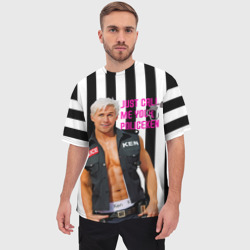 Мужская футболка oversize 3D Райан Гослинг полицейский - фото 2