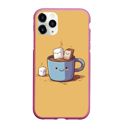 Чехол для iPhone 11 Pro Max матовый Кружка кофе с Маршмеллоу
