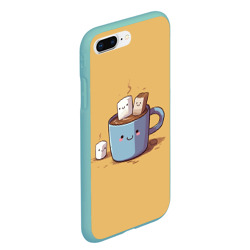 Чехол для iPhone 7Plus/8 Plus матовый Кружка кофе с Маршмеллоу - фото 2