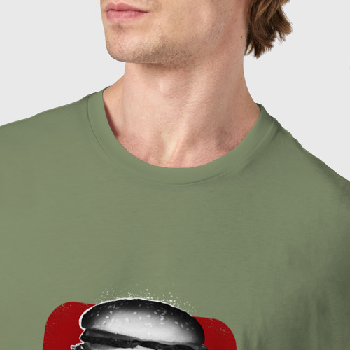Мужская футболка хлопок Уличная еда, цвет авокадо - фото 6