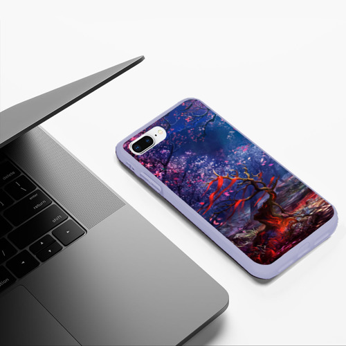 Чехол для iPhone 7Plus/8 Plus матовый с принтом Магический лес при луне, фото #5