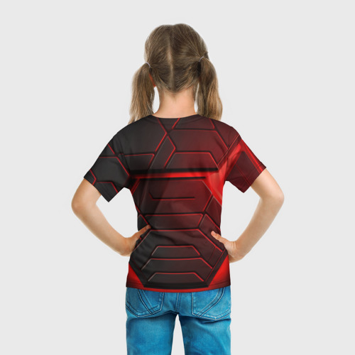 Детская футболка 3D Red neon CS GO, цвет 3D печать - фото 6