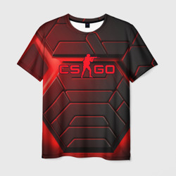 Мужская футболка 3D Red neon CS GO