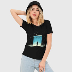 Женская футболка 3D Slim Портал в другую вселенную - фото 2