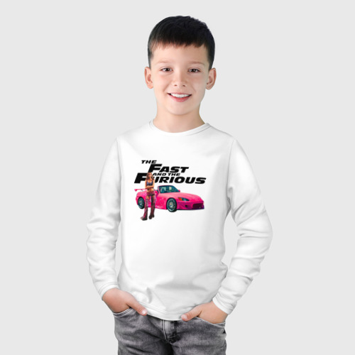 Детский лонгслив хлопок Девон Аоки Honda s2000, цвет белый - фото 3