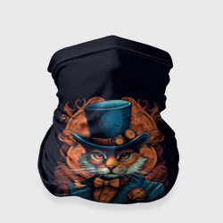 Бандана-труба 3D Кот джентльмен в шляпе