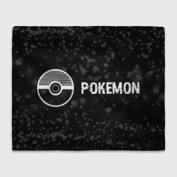 Плед 3D Pokemon glitch на темном фоне: надпись и символ