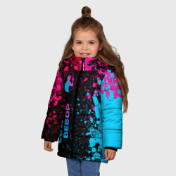 Зимняя куртка для девочек 3D Cowboy Bebop - neon gradient: по-вертикали - фото 2