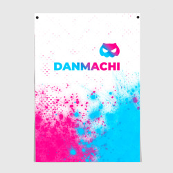 Постер DanMachi neon gradient style: символ сверху
