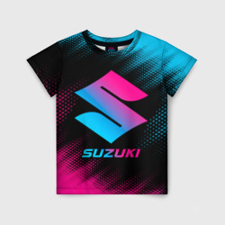 Детская футболка 3D Suzuki - neon gradient