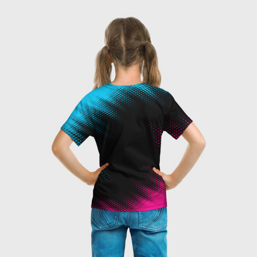 Детская футболка 3D Suzuki - neon gradient, цвет 3D печать - фото 6