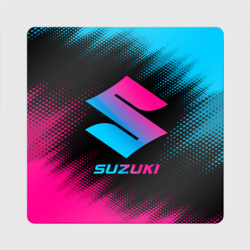 Магнит виниловый Квадрат Suzuki - neon gradient