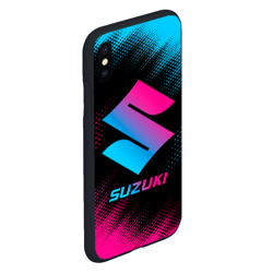 Чехол для iPhone XS Max матовый Suzuki - neon gradient - фото 2