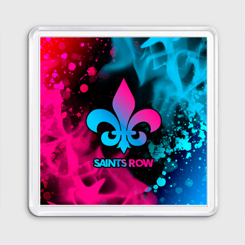 Магнит 55*55 Saints Row - neon gradient