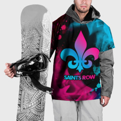 Накидка на куртку 3D Saints Row - neon gradient