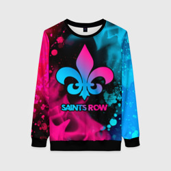 Женский свитшот 3D Saints Row - neon gradient