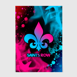 Постер Saints Row - neon gradient