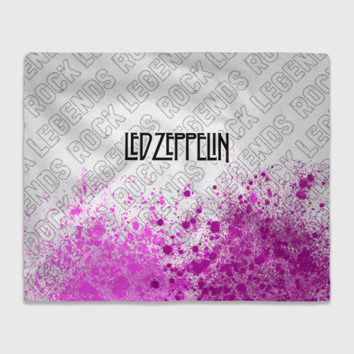 Плед 3D Led Zeppelin rock Legends: символ сверху, цвет 3D (велсофт)