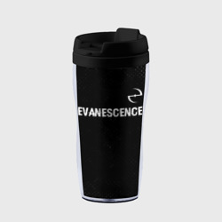 Термокружка-непроливайка Evanescence glitch на темном фоне: символ сверху