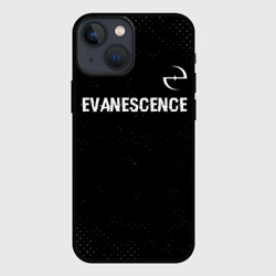 Чехол для iPhone 13 mini Evanescence glitch на темном фоне: символ сверху