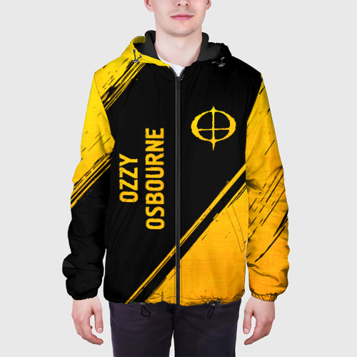 Мужская куртка 3D Ozzy Osbourne - gold gradient: надпись, символ, цвет 3D печать - фото 4