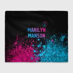 Плед 3D Marilyn Manson - neon gradient: символ сверху