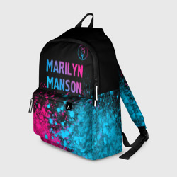 Рюкзак 3D Marilyn Manson - neon gradient: символ сверху