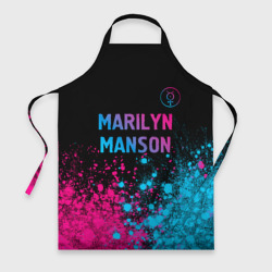 Фартук 3D Marilyn Manson - neon gradient: символ сверху