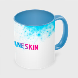 Кружка с полной запечаткой Maneskin neon gradient style: надпись и символ