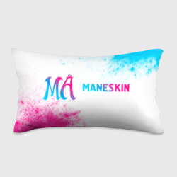 Подушка 3D антистресс Maneskin neon gradient style: надпись и символ