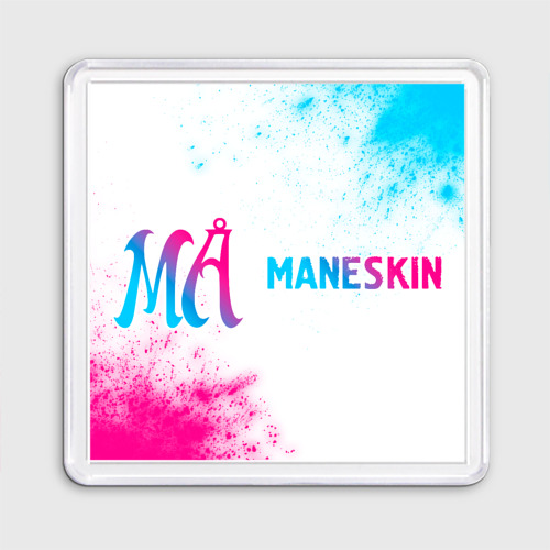 Магнит 55*55 Maneskin neon gradient style: надпись и символ