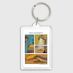 Брелок прямоугольный 35*50 Комикс с сцинком Перри