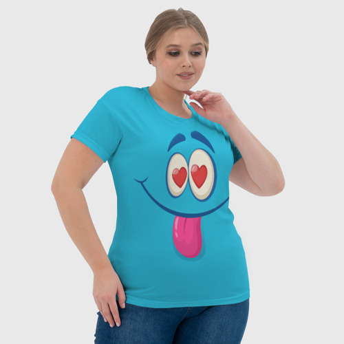 Женская футболка 3D Влюблённый взгляд, цвет 3D печать - фото 6